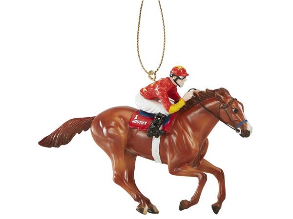Breyer Justify race horse Christmas ornament