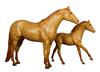 Rosie and Bailey Red Roan Quarter Horse