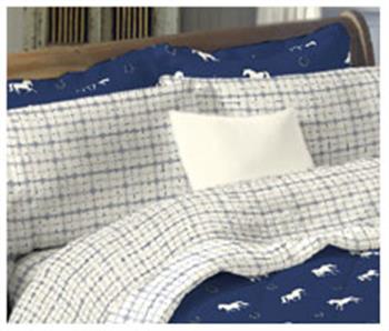 Blue Plaid Horse Sheets