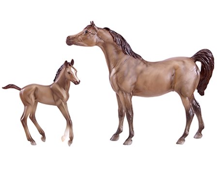 Grey Arabian Horse & Foal Classic