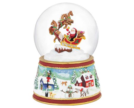 Santa's Sleigh Musical Snow Globe 2021
