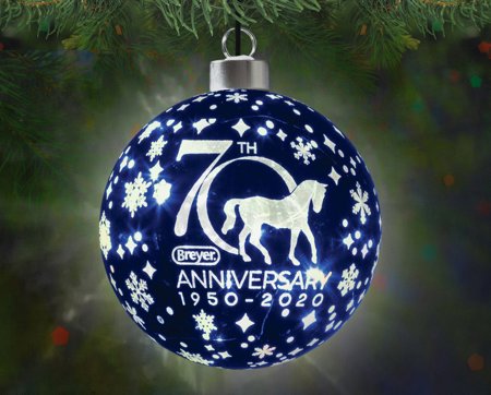 BREYER 70TH ANNIVERSARY GLASS BALL ORNAMENT