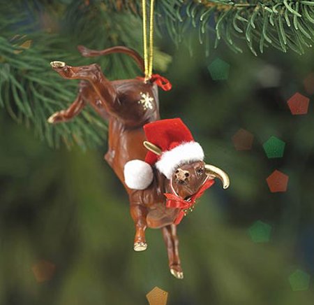 Little Yellow Jacket bull ornament PBR